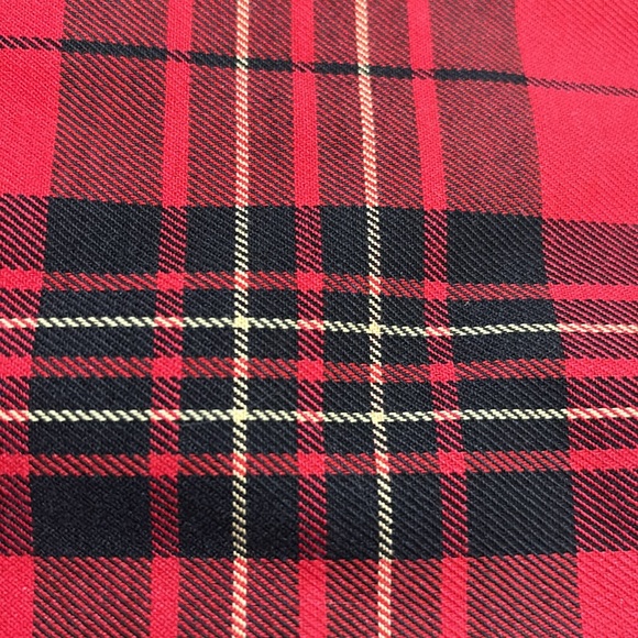 Mini red plaid tote bag - Picture 3 of 4